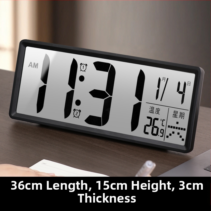 Galda pulkstenis ar LED displeju, klusa darbība, Snooze funkcija un nakts apgaismojums; barošanas no baterijām