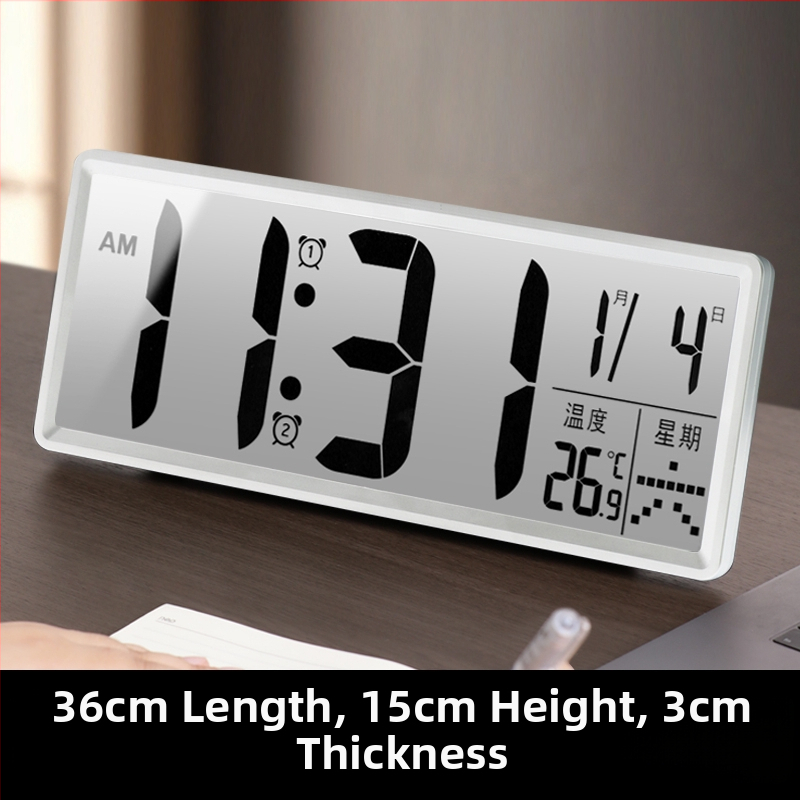 Galda pulkstenis ar LED displeju, klusa darbība, Snooze funkcija un nakts apgaismojums; barošanas no baterijām