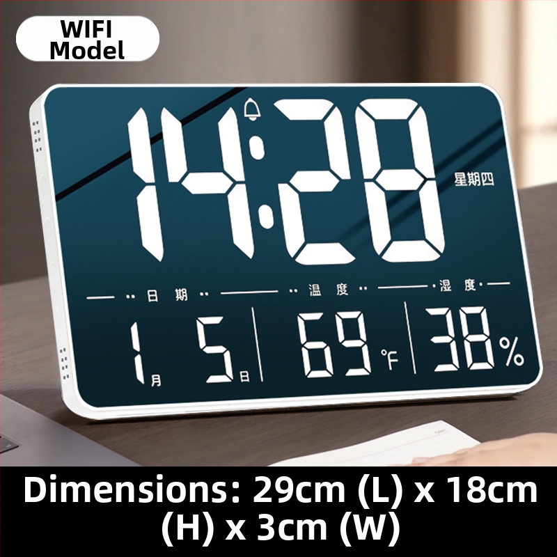 Galda pulkstenis ar LED displeju, klusa darbība, Snooze funkcija un nakts apgaismojums; barošanas no baterijām