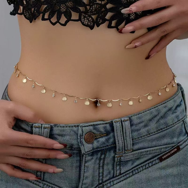 Jostas ķēde ar pūdelēm, metāla, regulējama 80–100 cm, sievietēm, visu sezonu stilā, Youni