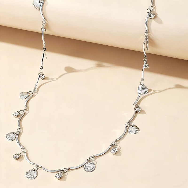 Jostas ķēde ar pūdelēm, metāla, regulējama 80–100 cm, sievietēm, visu sezonu stilā, Youni