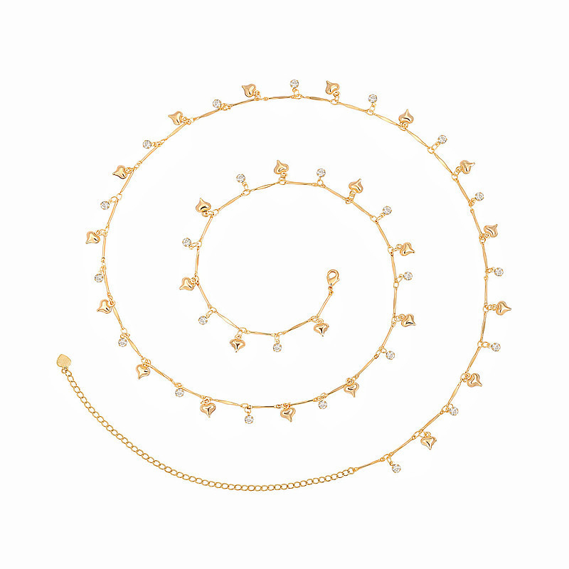 Jostas ķēde ar pūdelēm, metāla, regulējama 80–100 cm, sievietēm, visu sezonu stilā, Youni