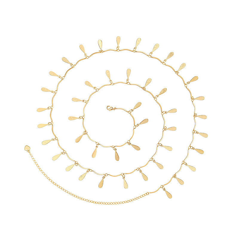 Jostas ķēde ar pūdelēm, metāla, regulējama 80–100 cm, sievietēm, visu sezonu stilā, Youni