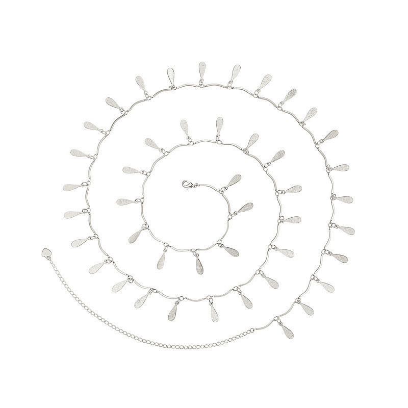 Jostas ķēde ar pūdelēm, metāla, regulējama 80–100 cm, sievietēm, visu sezonu stilā, Youni