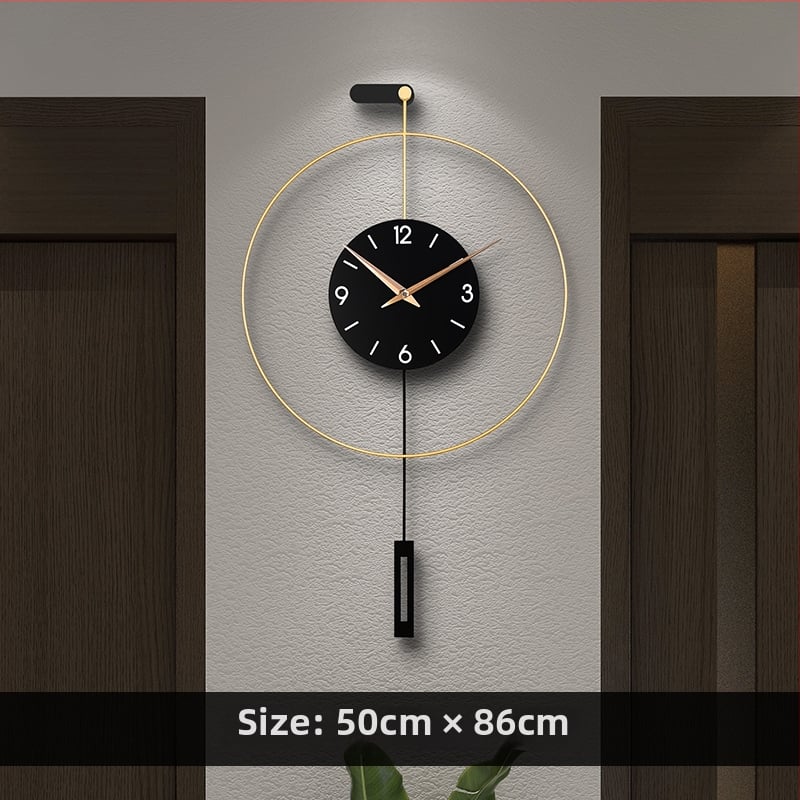 Sienas pulkstenis dzīvojamajai telpai, analogo displejs ar rādītājiem, ar bateriju, Sun movement mehānisms, metāla korpuss, metālisks ciparnīca