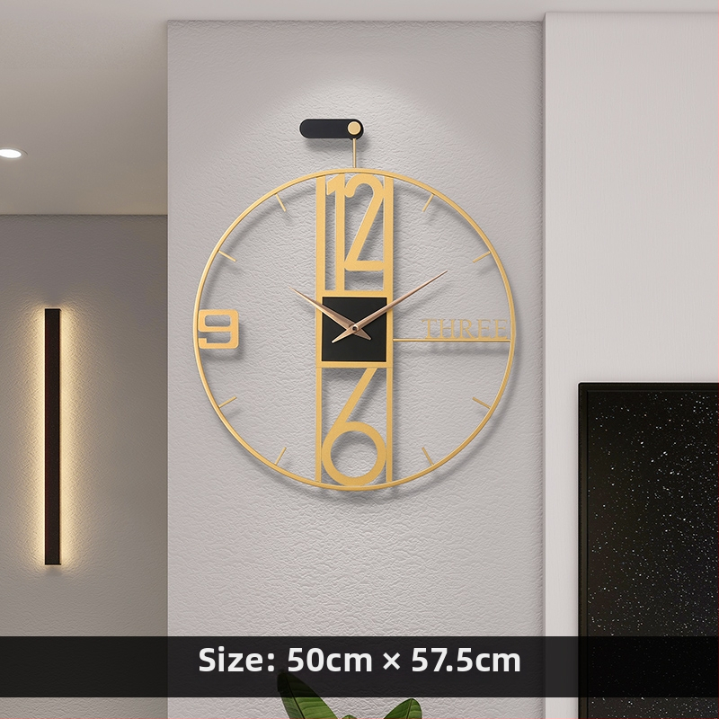 Sienas pulkstenis dzīvojamajai telpai, analogo displejs ar rādītājiem, ar bateriju, Sun movement mehānisms, metāla korpuss, metālisks ciparnīca