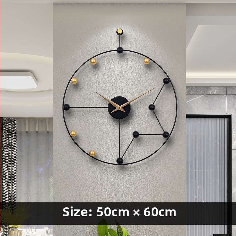 Sienas pulkstenis dzīvojamajai telpai, analogo displejs ar rādītājiem, ar bateriju, Sun movement mehānisms, metāla korpuss, metālisks ciparnīca