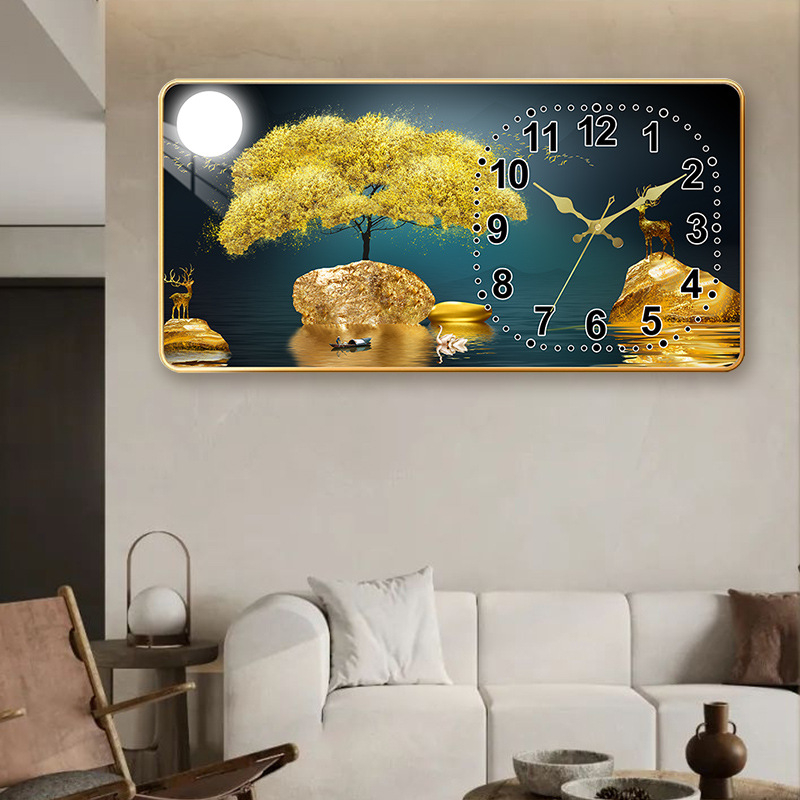 Fali óra LCD kijelzővel és öröknaptárral, téglalap alakú modern dizájn, Seiko kvarc mozgás, akkumulátorral működik