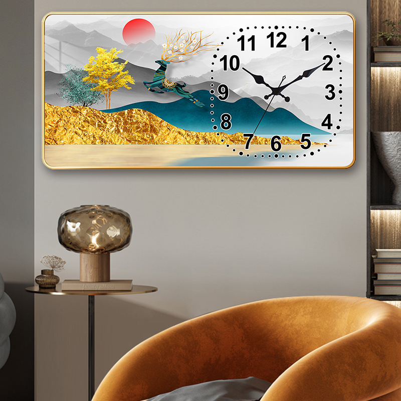 Fali óra LCD kijelzővel és öröknaptárral, téglalap alakú modern dizájn, Seiko kvarc mozgás, akkumulátorral működik