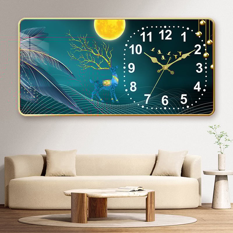 Fali óra LCD kijelzővel és öröknaptárral, téglalap alakú modern dizájn, Seiko kvarc mozgás, akkumulátorral működik