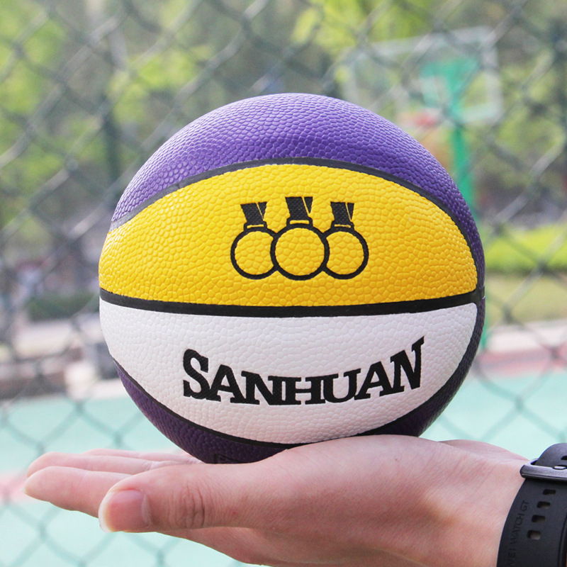 Three Rings basketbols, PU materiāls, Modeļa Nr. 1, logotips drukāts