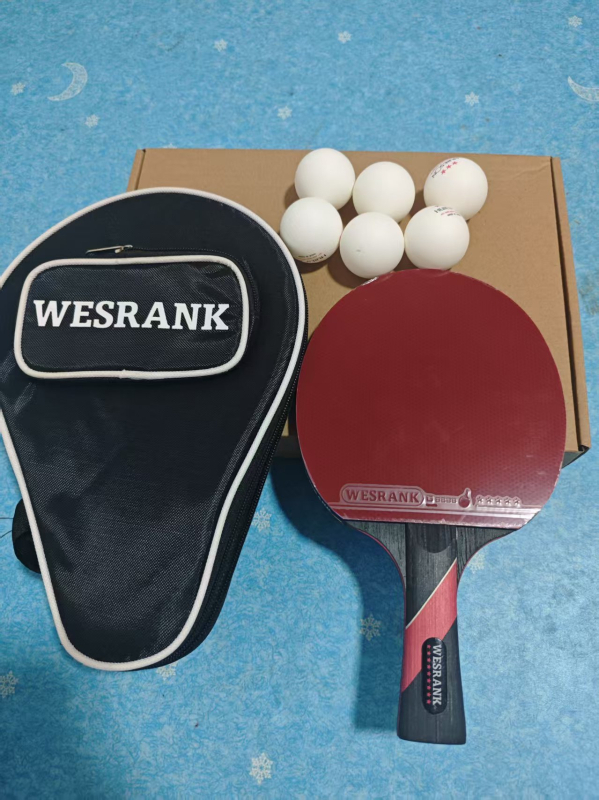 Karbonfiiber lauatennise reket konkurentsinili tasemel, pimples kumm, sirge haardega, mudel F98T7S787T57H9, hinnang 9 tärni/7 tärni