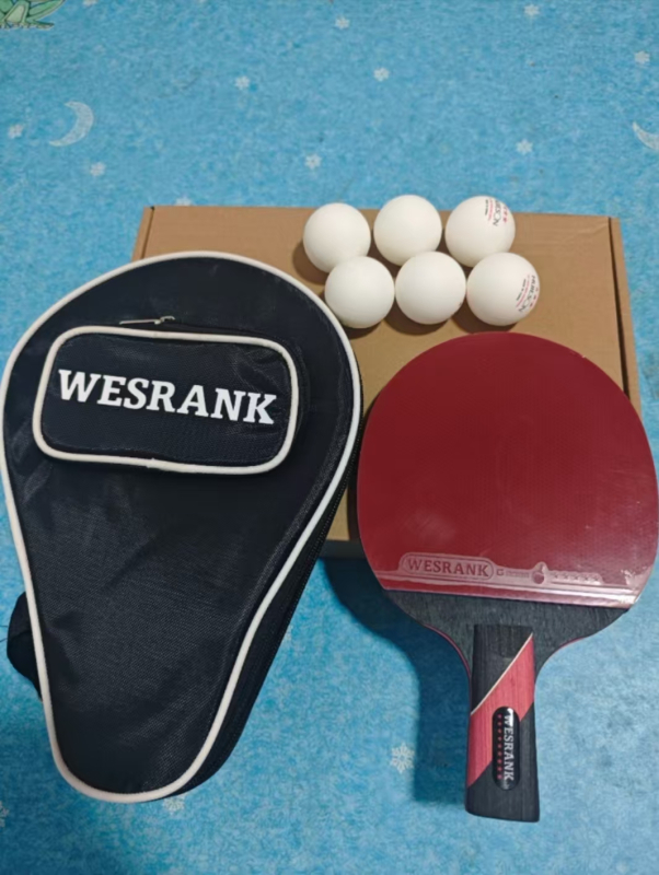 Karbonfiiber lauatennise reket konkurentsinili tasemel, pimples kumm, sirge haardega, mudel F98T7S787T57H9, hinnang 9 tärni/7 tärni