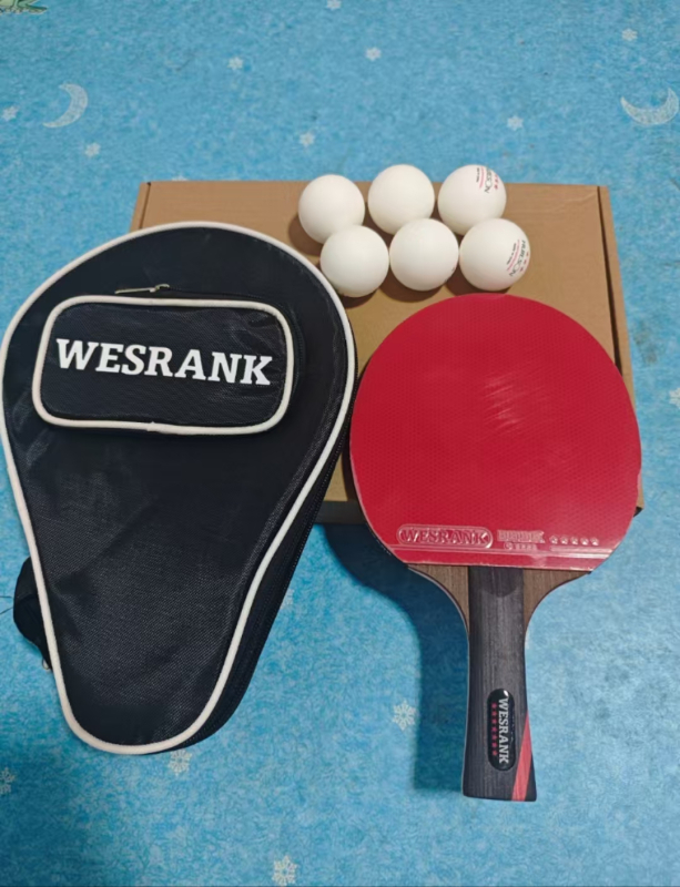 Karbonfiiber lauatennise reket konkurentsinili tasemel, pimples kumm, sirge haardega, mudel F98T7S787T57H9, hinnang 9 tärni/7 tärni