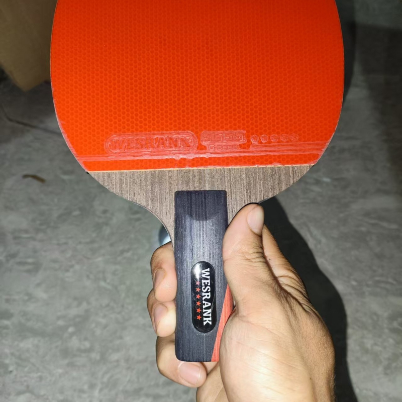 Karbonfiiber lauatennise reket konkurentsinili tasemel, pimples kumm, sirge haardega, mudel F98T7S787T57H9, hinnang 9 tärni/7 tärni