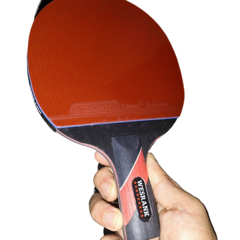 Karbonfiiber lauatennise reket konkurentsinili tasemel, pimples kumm, sirge haardega, mudel F98T7S787T57H9, hinnang 9 tärni/7 tärni