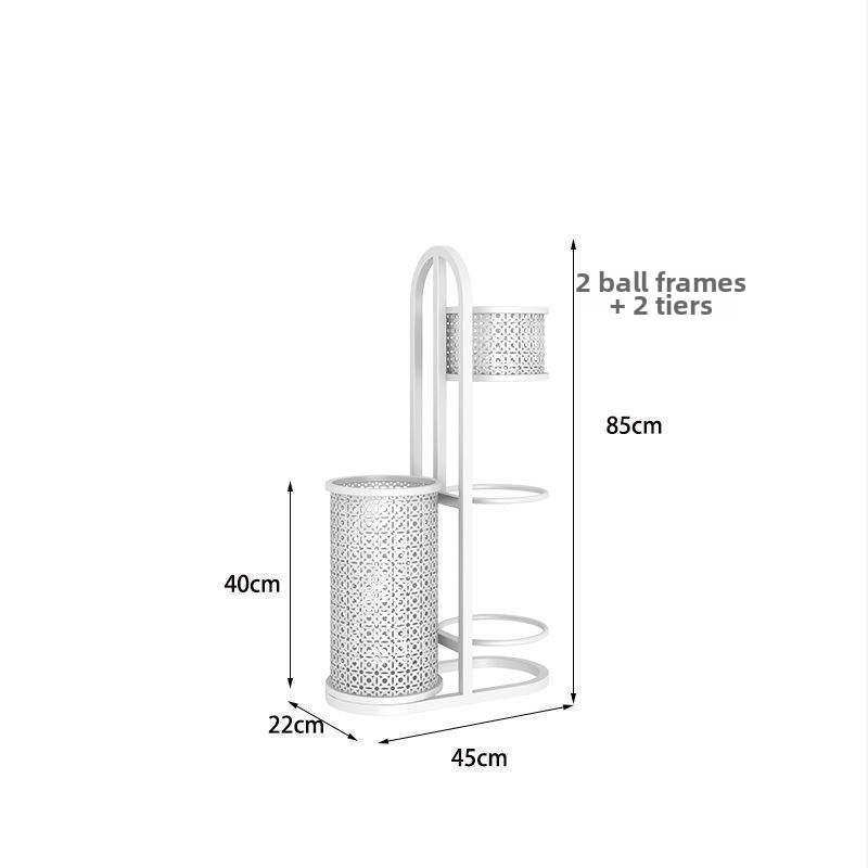 Raft de depozitare pentru echipament sportiv acasă, pentru mingi de baschet, mingi de volei și rachete de badminton