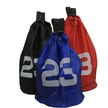 Krepšinio tinklo kuprinė su virvele – pritaikoma su logotipu, tinklinė medžiaga, sportinė kuprinė krepšiniui