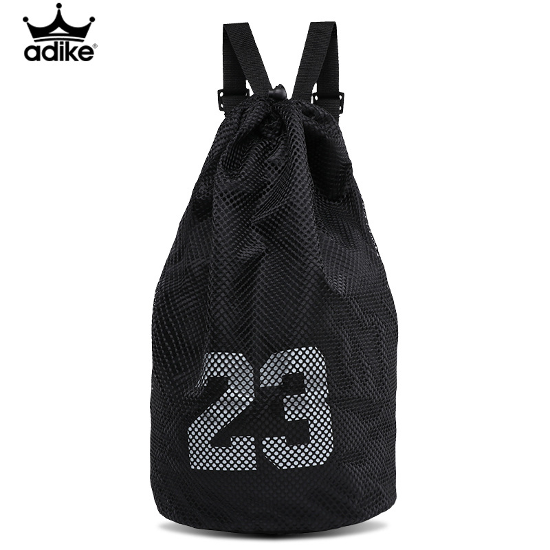 Krepšinio tinklo kuprinė su virvele – pritaikoma su logotipu, tinklinė medžiaga, sportinė kuprinė krepšiniui