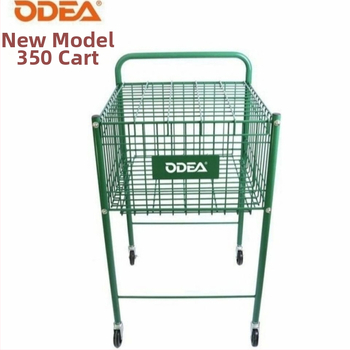 Odea Tenisa bumbu ratiņi – Pārvietojams metāla statīvs, Gumijas materiāls, Riteņi, Bumbu savācējs