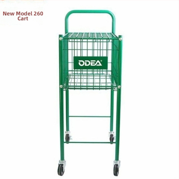 Odea Tenisa bumbu ratiņi – Pārvietojams metāla statīvs, Gumijas materiāls, Riteņi, Bumbu savācējs