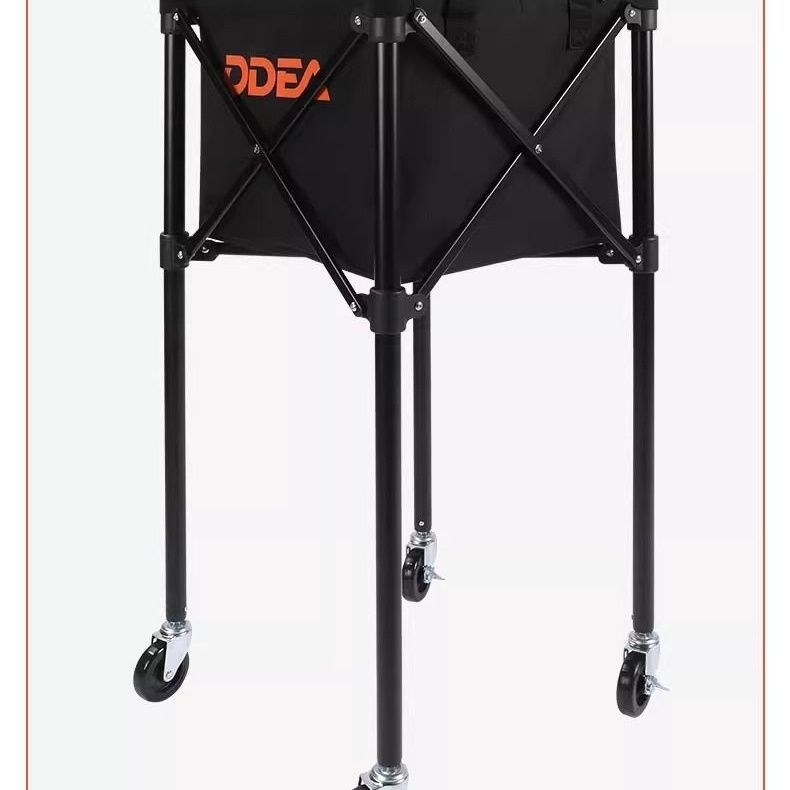 Odea Tenisa bumbu ratiņi – Pārvietojams metāla statīvs, Gumijas materiāls, Riteņi, Bumbu savācējs