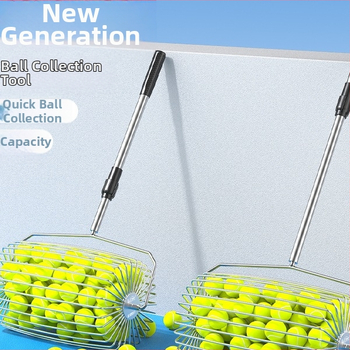 Viegls teleskopiskais tenisa bumbiņu savācējs ar ritināšanas mehānismu