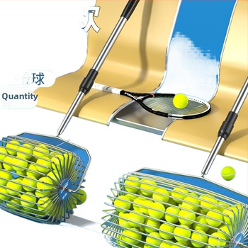 Viegls teleskopiskais tenisa bumbiņu savācējs ar ritināšanas mehānismu
