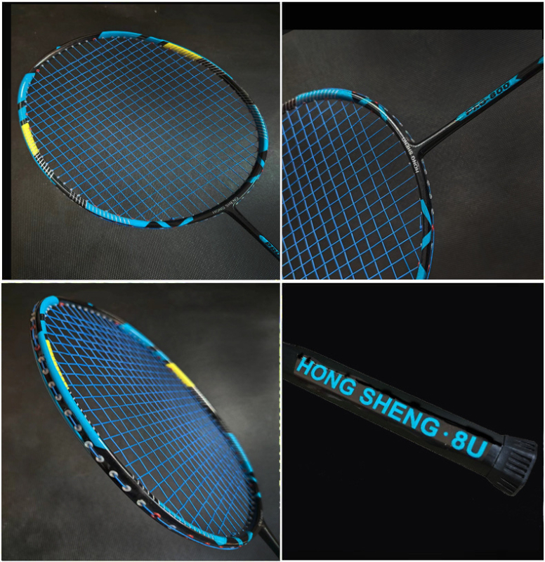 Jednokomorna raketa od karbon vlakana za badminton, duljina 675 mm, drška G5, direktni udar, čvrsti okvir, za amatere