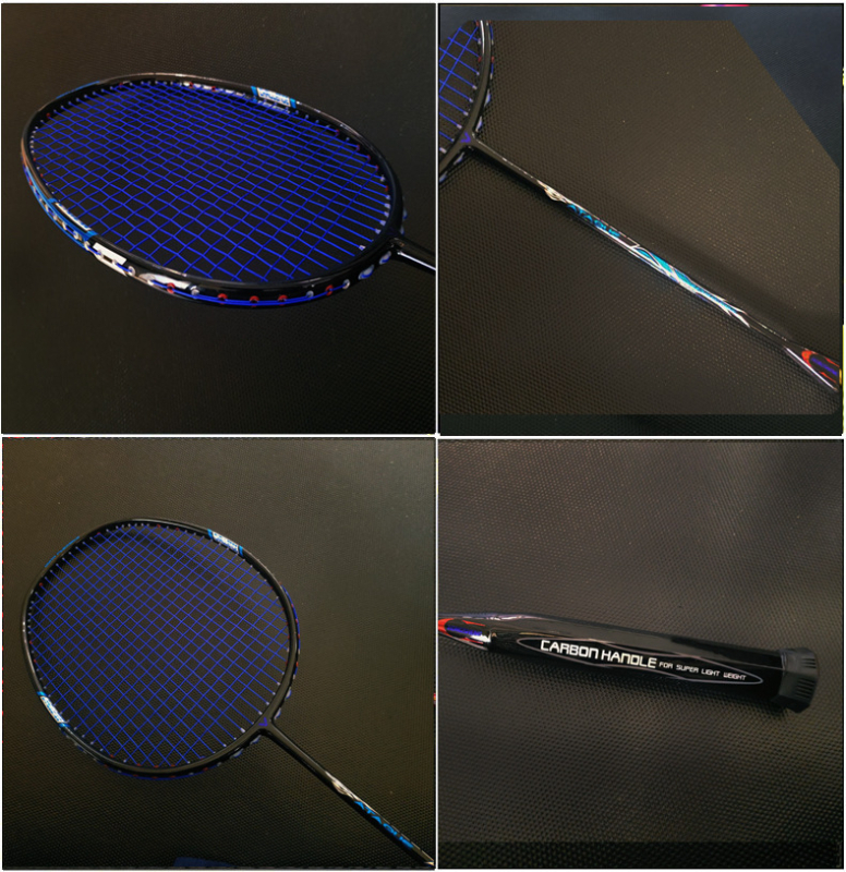 Jednokomorna raketa od karbon vlakana za badminton, duljina 675 mm, drška G5, direktni udar, čvrsti okvir, za amatere