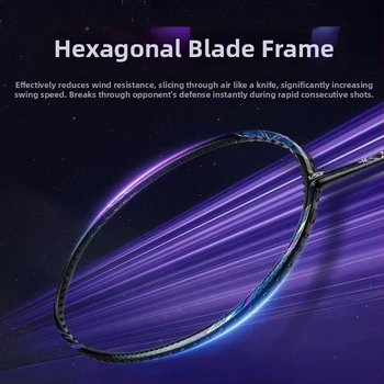 Weichen Assassin badmintona rakete, pilnīgs oglekļa rāmis, ārkārtīgi viegla, uzbrukuma modelis, svars 95–100 g, roktura biezums G5