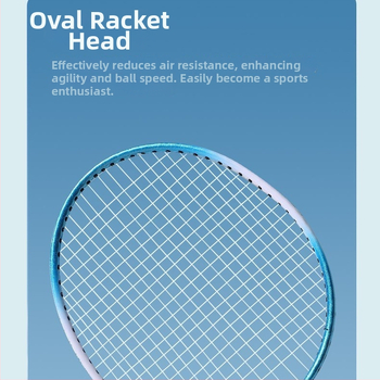 Badmintona rakete pieaugušajiem un bērniem, rāmis no titāna sakausējuma, ārkārtīgi cieta, tiešs trieciens, piemērota badmintonam un tenisam, svars 95-100 g