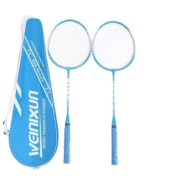 Badmintona rakete pieaugušajiem un bērniem, rāmis no titāna sakausējuma, ārkārtīgi cieta, tiešs trieciens, piemērota badmintonam un tenisam, svars 95-100 g