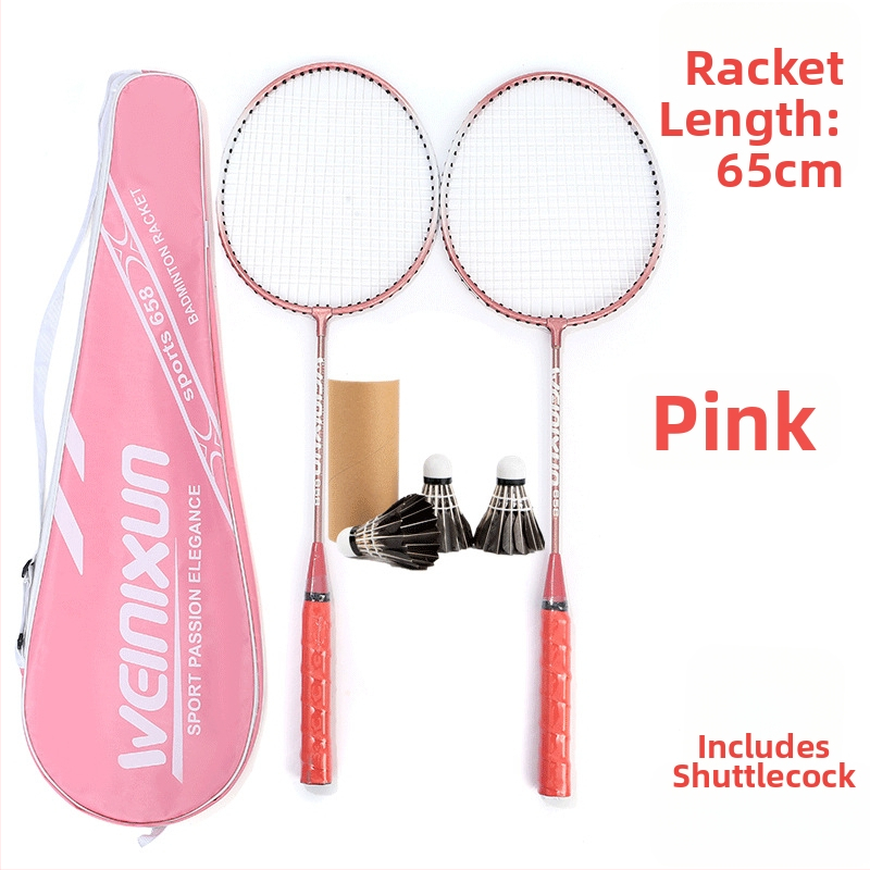 Badmintona rakete pieaugušajiem un bērniem, rāmis no titāna sakausējuma, ārkārtīgi cieta, tiešs trieciens, piemērota badmintonam un tenisam, svars 95-100 g