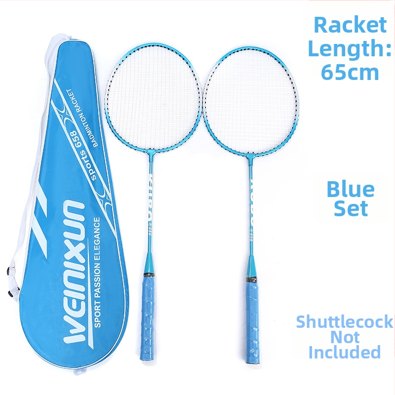 Badmintona rakete pieaugušajiem un bērniem, rāmis no titāna sakausējuma, ārkārtīgi cieta, tiešs trieciens, piemērota badmintonam un tenisam, svars 95-100 g