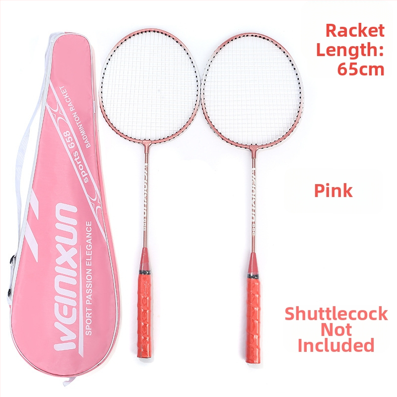 Badmintona rakete pieaugušajiem un bērniem, rāmis no titāna sakausējuma, ārkārtīgi cieta, tiešs trieciens, piemērota badmintonam un tenisam, svars 95-100 g