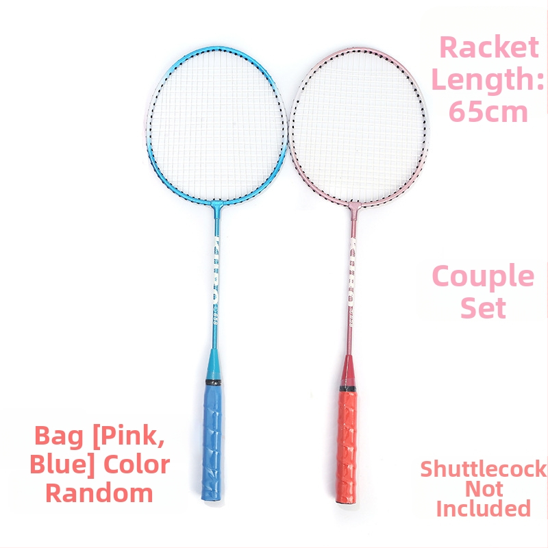 Badmintona rakete pieaugušajiem un bērniem, rāmis no titāna sakausējuma, ārkārtīgi cieta, tiešs trieciens, piemērota badmintonam un tenisam, svars 95-100 g