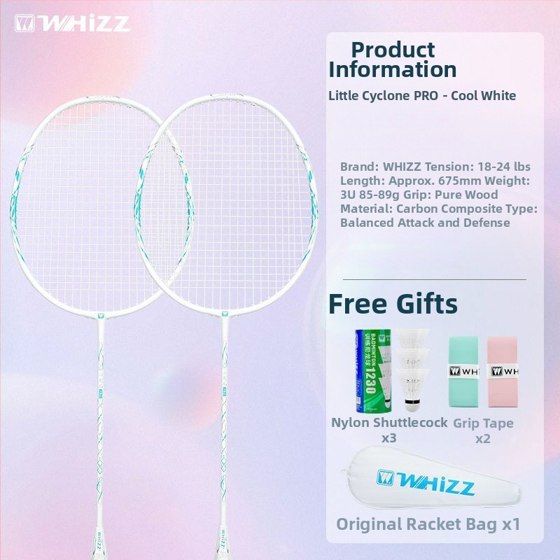 Pieaugušo badminton raketes komplekts ar tērauda rāmi un neilona stīgām