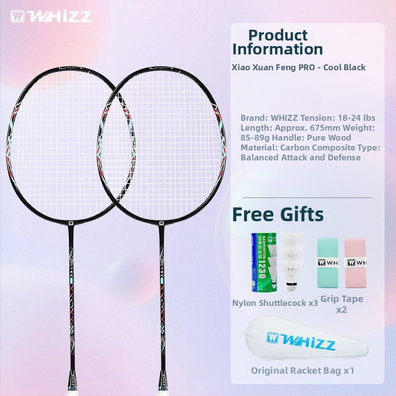 Pieaugušo badminton raketes komplekts ar tērauda rāmi un neilona stīgām