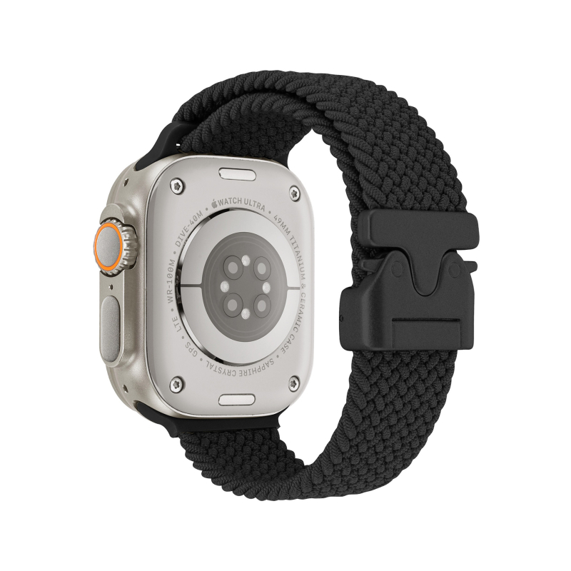 Brățară de ceas împletită din nylon cu cataramă parașută pentru Apple Watch Ultra 2 (Stil sport, 22 g, compatibil cu Apple Watch Ultra 2)