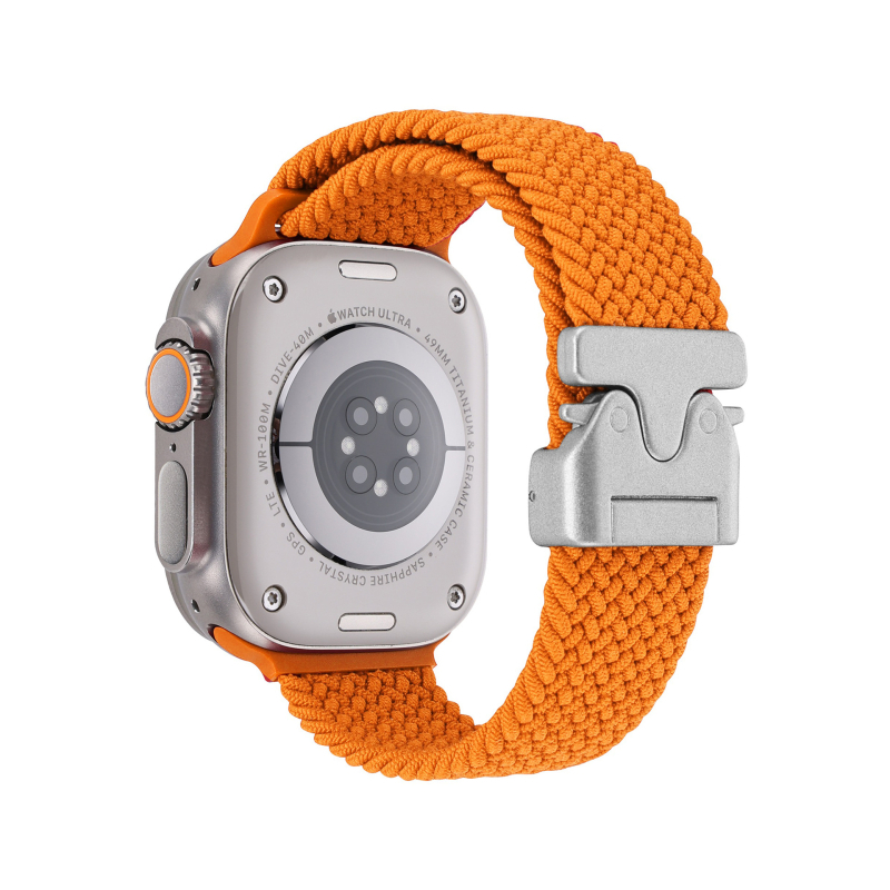 Brățară de ceas împletită din nylon cu cataramă parașută pentru Apple Watch Ultra 2 (Stil sport, 22 g, compatibil cu Apple Watch Ultra 2)