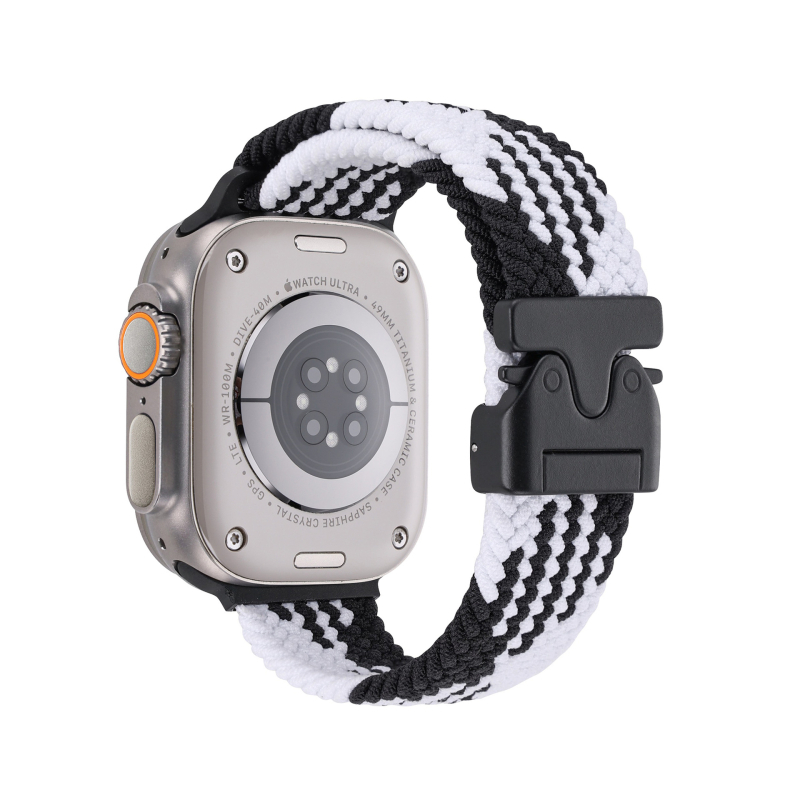 Brățară de ceas împletită din nylon cu cataramă parașută pentru Apple Watch Ultra 2 (Stil sport, 22 g, compatibil cu Apple Watch Ultra 2)