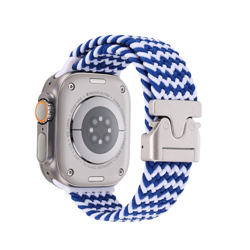 Brățară de ceas împletită din nylon cu cataramă parașută pentru Apple Watch Ultra 2 (Stil sport, 22 g, compatibil cu Apple Watch Ultra 2)