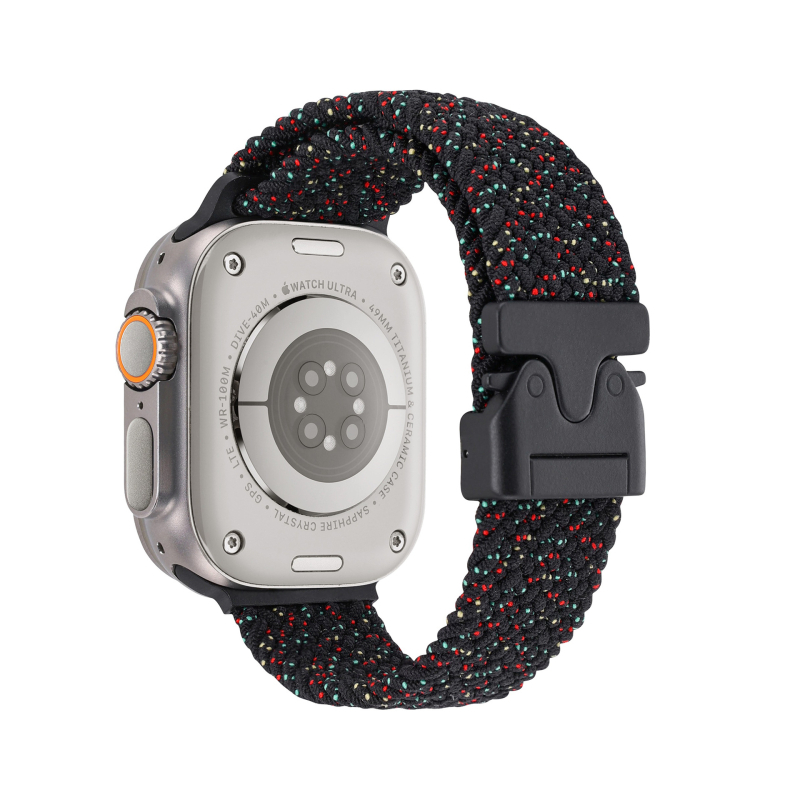 Brățară de ceas împletită din nylon cu cataramă parașută pentru Apple Watch Ultra 2 (Stil sport, 22 g, compatibil cu Apple Watch Ultra 2)