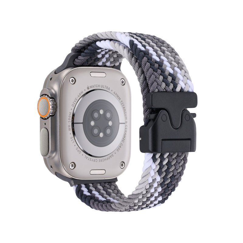 Brățară de ceas împletită din nylon cu cataramă parașută pentru Apple Watch Ultra 2 (Stil sport, 22 g, compatibil cu Apple Watch Ultra 2)