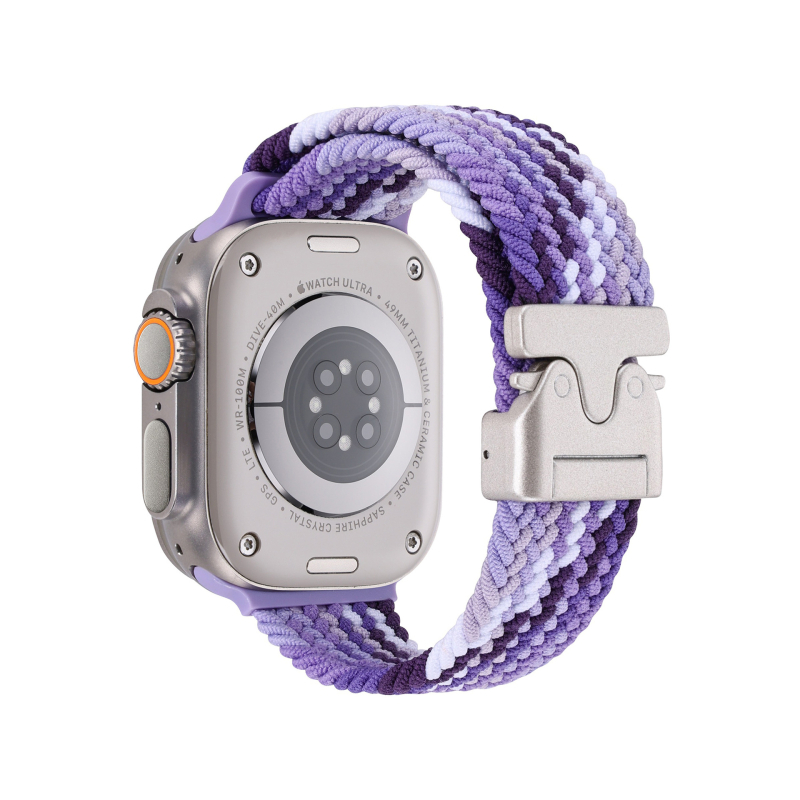 Brățară de ceas împletită din nylon cu cataramă parașută pentru Apple Watch Ultra 2 (Stil sport, 22 g, compatibil cu Apple Watch Ultra 2)