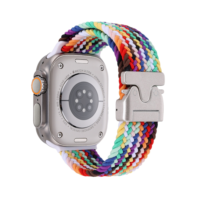 Brățară de ceas împletită din nylon cu cataramă parașută pentru Apple Watch Ultra 2 (Stil sport, 22 g, compatibil cu Apple Watch Ultra 2)
