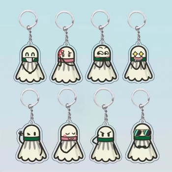 Ključevni lanac s karikaturnim motivom badminton, akrilni privjesak