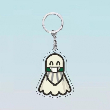 Ključevni lanac s karikaturnim motivom badminton, akrilni privjesak