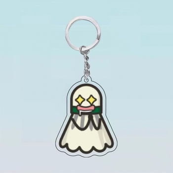 Ključevni lanac s karikaturnim motivom badminton, akrilni privjesak